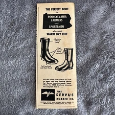 Servus Rubber Co Boots Pennsylvania Farmers Sportsmen Workwear Print Ad 1963 Vtg