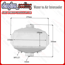 Liquid Water To Air Intercooler 2.5 Air Inletoutlet Core9x4x3.5 Universal Liquid Water To Air Intercooler 2.5 Air Inletoutlet Core9x4x3.5 Universal