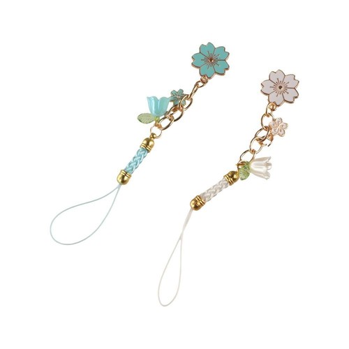 Short Style Phone Strap Flower Mobile Phone Lanyard Car Key - 第 1/20 張圖片