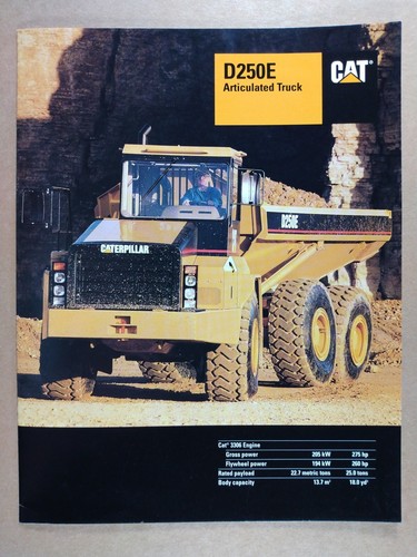 Caterpillar CAT Articulated Truck 6 BROCHURE LOT D250E D300E D400D D400E - Picture 2 of 7