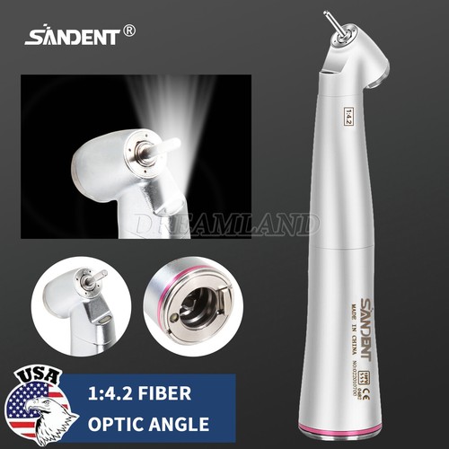 Dental 1:4.2 Contra Angle Inner channel push 45° Fiber Optic Handpiece - Picture 17 of 24