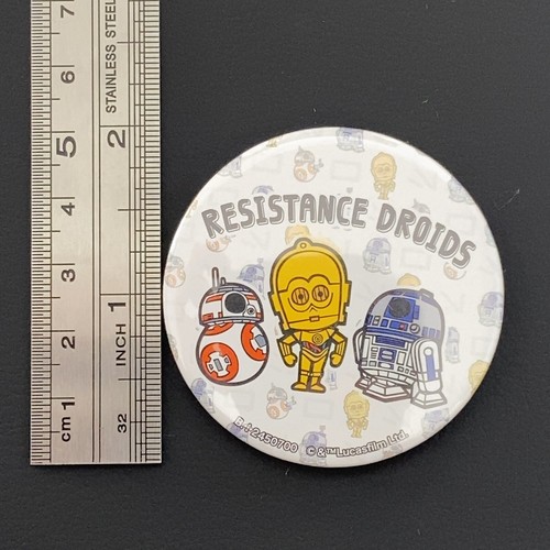 Insignia de hojalata japonesa C-3PO R2-D2 BB-8 Star Wars Bandai 2450700 - Imagen 2 de 3