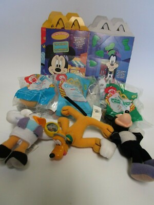 McDonalds Toy Set House Of Mouse Disney Soft Toys 2001 Complete 6 Pcs mcdonalds-toy-set-house-of-mouse-disney-soft-toys-2001-complete-6-pcs
