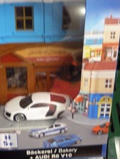 Modell 1:64 Bäckerei mit Audi R8 Herpa City 800013