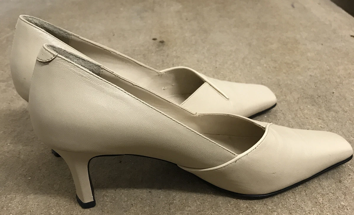 Beige Canaletto Mid Heel Court Shoes eBay
