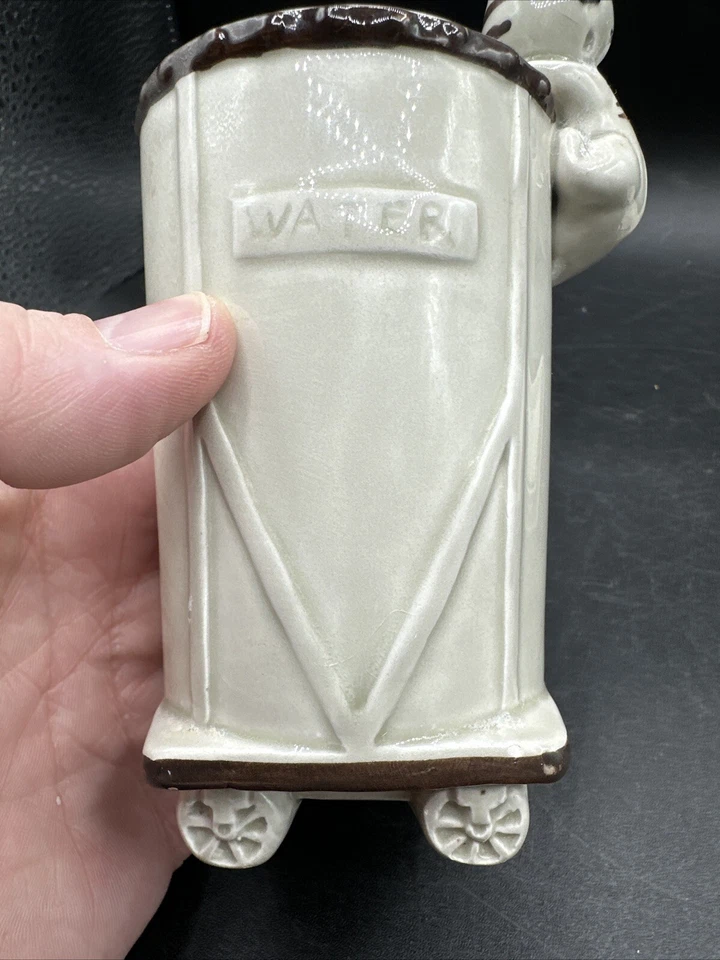 Jabonera y taza de agua de colección rara Andre Richard niños gatos y tren Japón Foto 2 de 4