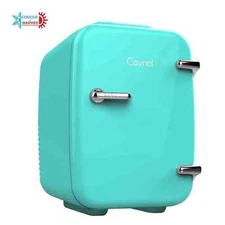 Caynel Portable Thermoelectric 4 Liter Beauty Mini Fridge Cooler or Warmer, Teal