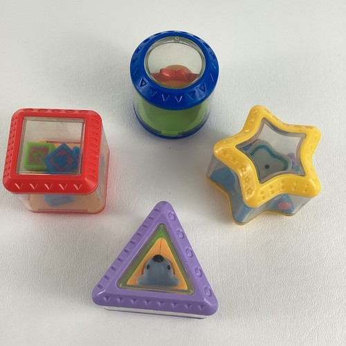 Fisher Price Peek A Blocks Shape Sorter Activity Cube Toddler Vintage 2003 Toy - Picture 3 of 11