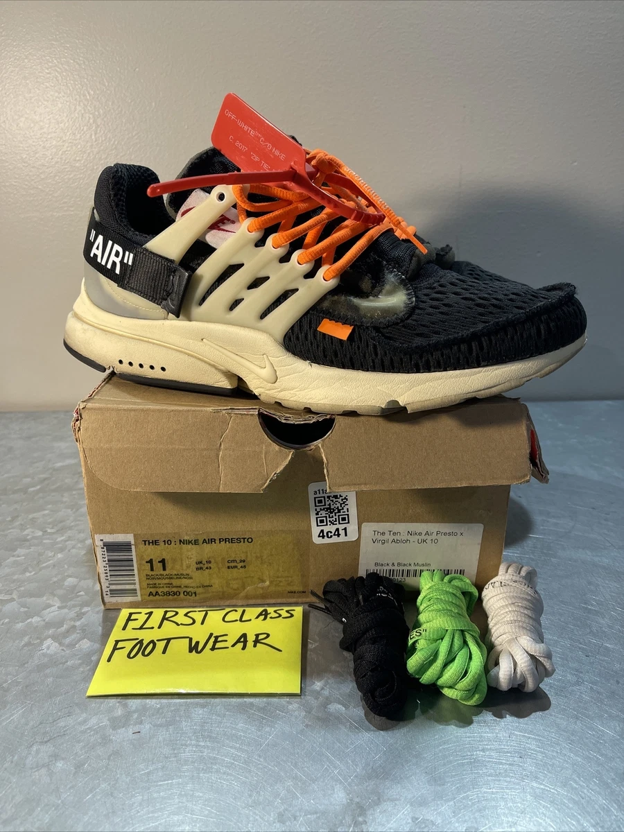 100 authentic nike off white air presto the ten OG AA3830 001