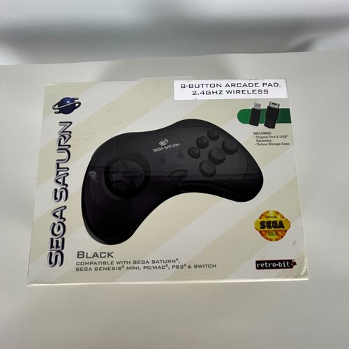 Retro-bit SEGA Saturn 8-Button Arcade Pad 2.4GHz Wireless Controller