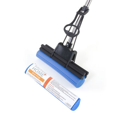 PVA Sponge Roller Mop - 11'' Foam Sponge Mop with Bonus Mop Head Refill