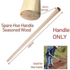 120CM Full Size Wooden Digging Hoe Handle Garden Farm Ground Digging Tool