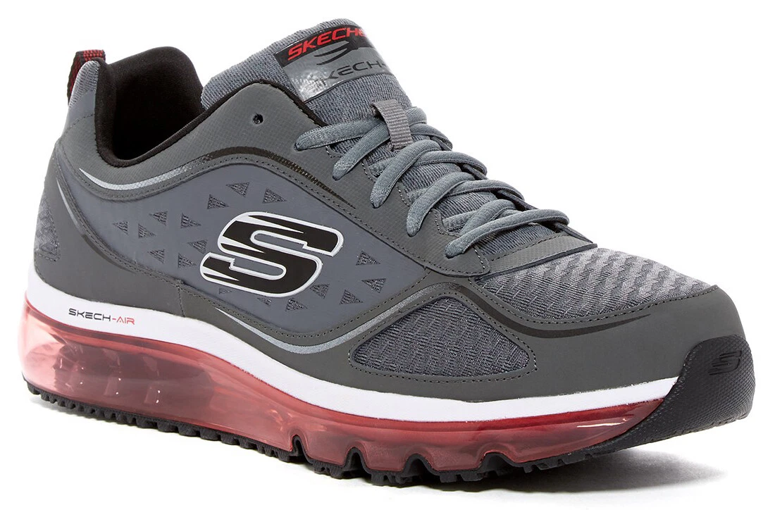 Baskets d'entraînement pour hommes Skech Air Supreme Skechers 52111 gris rouge taille 11,5