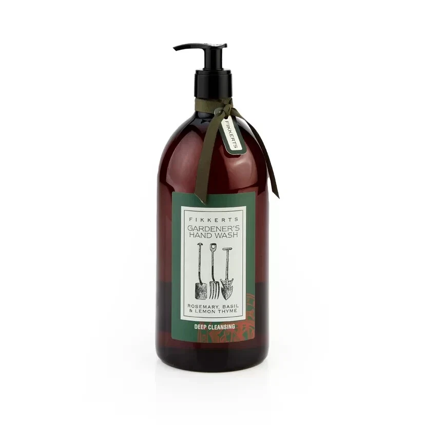 Gardeners Hand Wash Basil & Lemon Thyme - 1 Litre - Fikkerts - Made in England