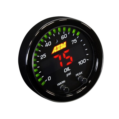 AEM 52mm X-Series Gauge Kit Wideband Air/Fuel & Oil/Fuel Pressure & Boost Black - Picture 6 of 7