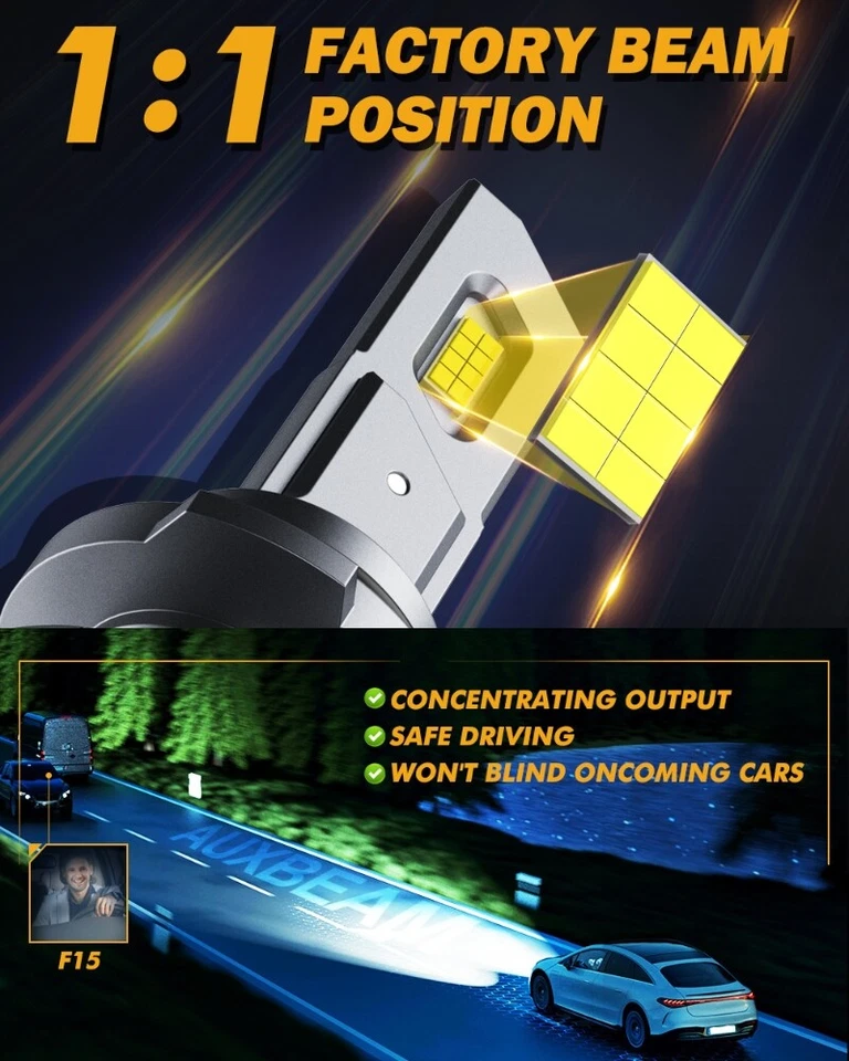 Faro antiniebla alto/bajo 6000 k AUXBEAM Canbus para BMW 320i xDrive 2013-2018 Foto 4 de 4