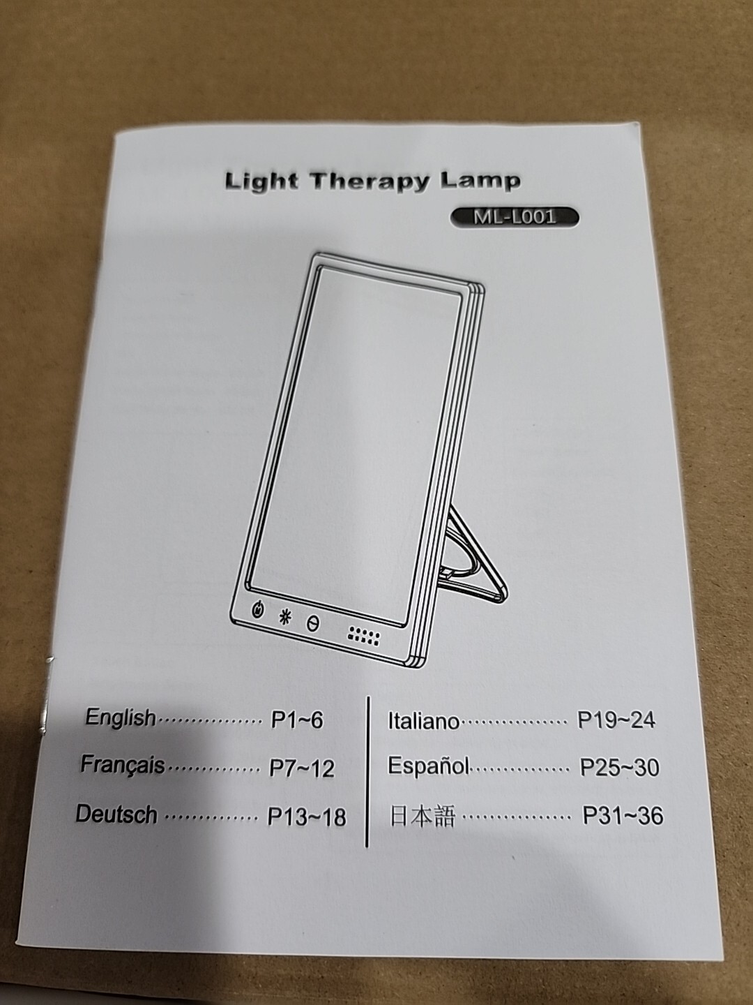 Fitfirst Light Therapy Lamp MLL001 Vitamin D Artificial Sun Office