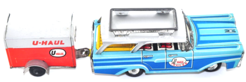 Rare Vintage Ichimura Shoten Lucky Series Friction U-HAUL Traveler Wagon Set JPN - Bild 8 von 24