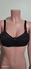 Mamia Black Bra 42B with lace new without tags Style BR1121L