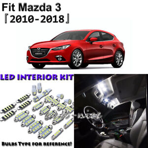 Details About 7 X White Interior Led Light Package Kit For Mazda 3 Sedan Hatchback 2010 2018