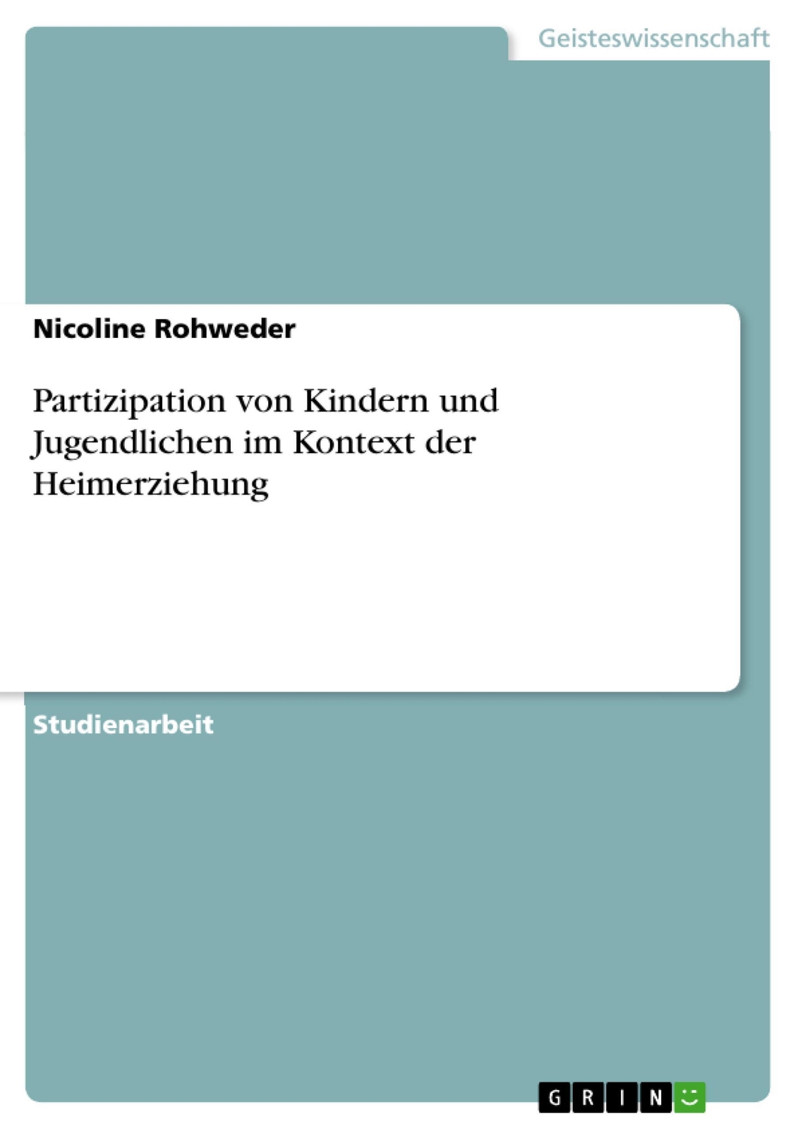 Thumbnail - Nicoline Rohweder | Partizipation Von Kindern Und Jugendlichen Kontext