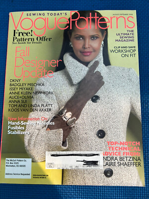 Vintage Vogue Patterns Magazine Aug/Sept 2008:  Fashion Sewing & Fit Workshop