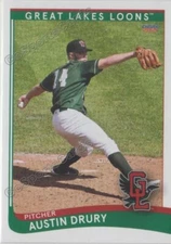 2021 Great Lakes Loons Austin Drury RC Rookie Los Angeles Dodgers
