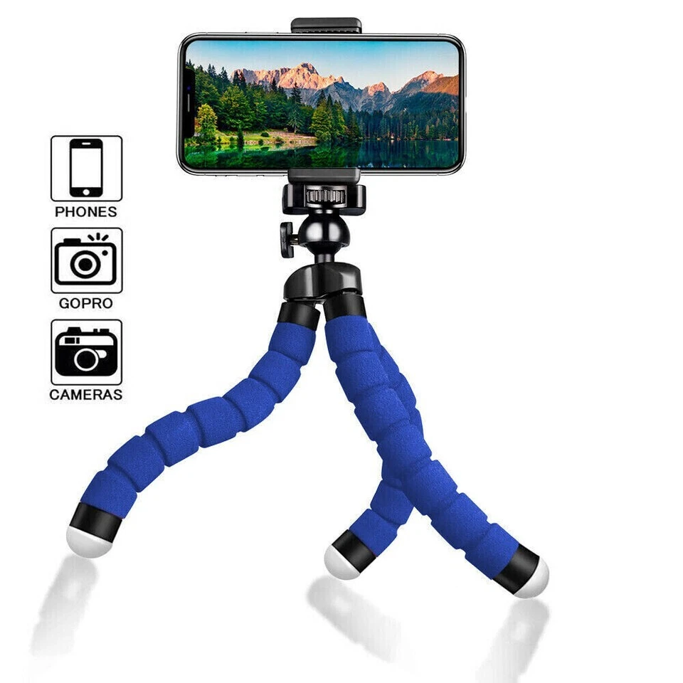 Tripod Stand w/ Phone Holder Octopus Mini Desk Adjustable Mount iPhone Samsung - Image 3 of 4