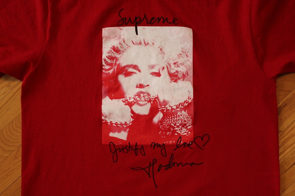 Supreme Madonna Tee Red FW18 Size XL T-Shirt 2018 New York Supreme Madonna Tee Red FW18 Size XL T-Shirt 2018 New York