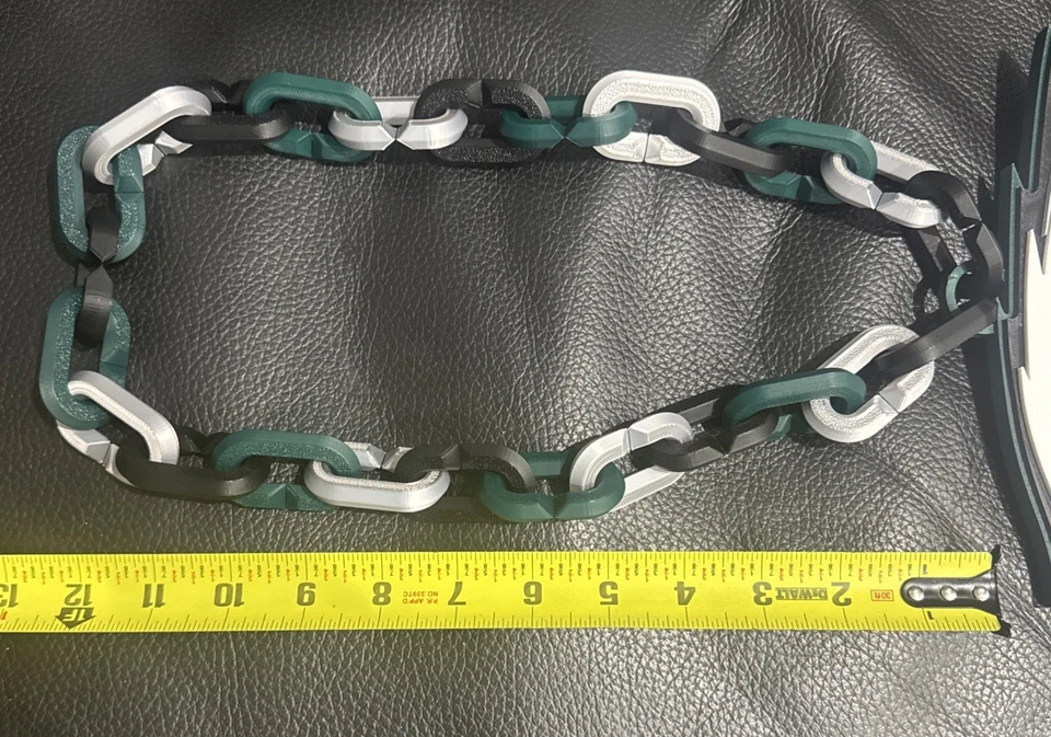🔥Collar Philadelphia Eagles Verde GRANDE Cadena Logo Pájaro Impreso en 3D Foto 4 de 4