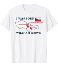 Funny Czechoslovakia I Was Born There Czech Republic Slovakia History Shirt 