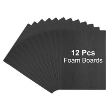 12Pcs Schaumstoffplatten f&uuml;r Kreativprojekte, 20x30x0,3cm (5mm) schwarz