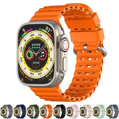 Sport Band For Apple Watch Ultra 3/2 49mm 11 10 9 8 7 6 46mm-42mm Silicone Strap