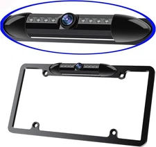 License Plate Frame Backup Camera Night Vision Car Rear View Camera with 8 Brigh