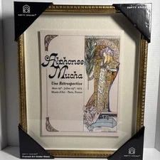 Alphonse Maria Mucha Gismonda Framed Print Under Glass  17x14 Art Nouveau