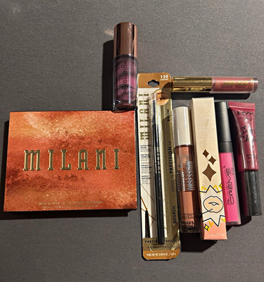 Milani Glow Face Palette w/ Blush Bronzer Highlighter + Lip Gloss (6pc)