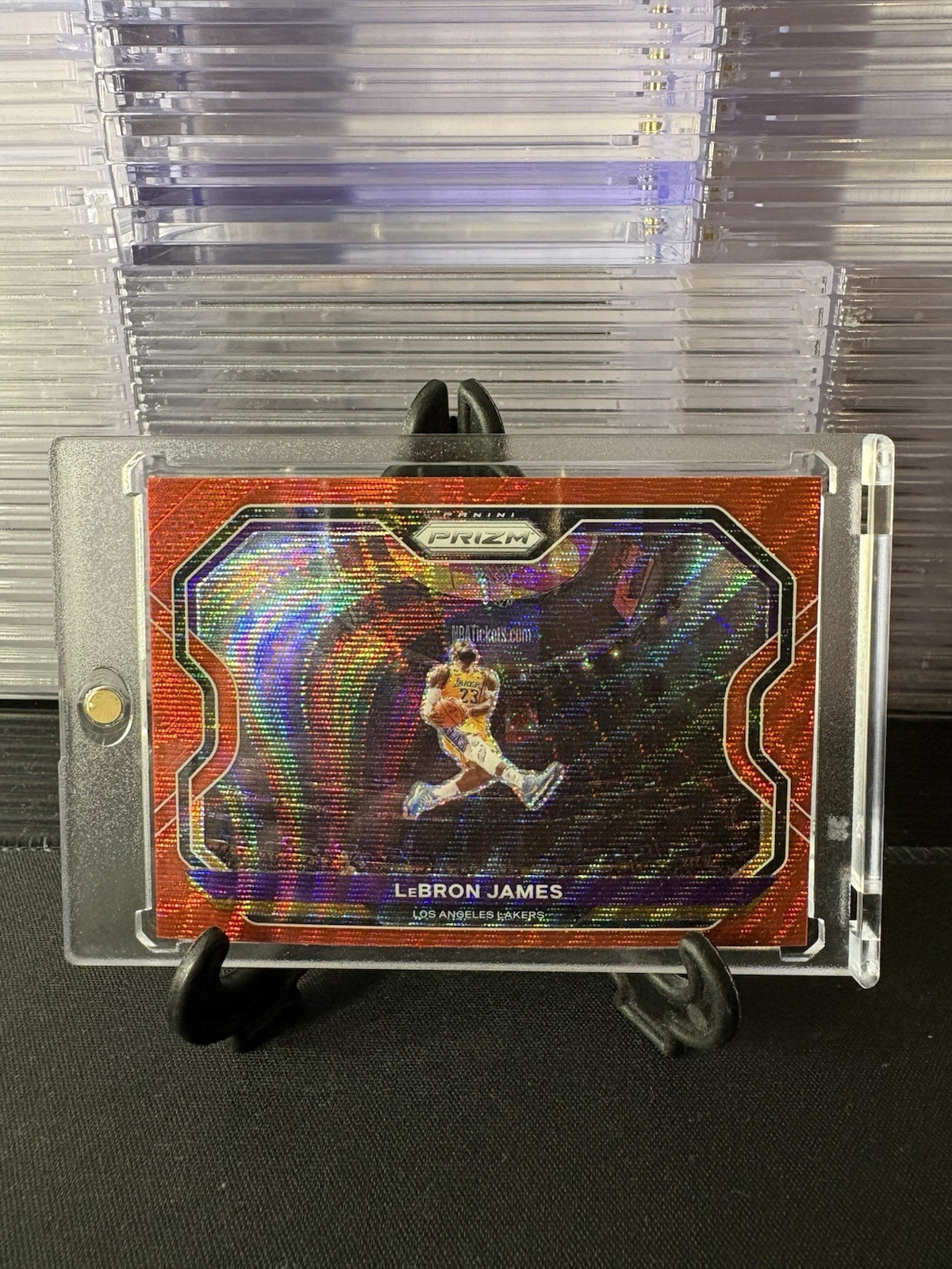 LEBRON JAMES 2020-21 Panini Prizm  Red Wave Prizm #1 KOBE BRYANT TRIBUTE DUNK