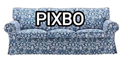Neu! Ikea Ektorp 3-Sitzer PIXBO Schlafsofa Bezug 100% Baumwolle, ''Klintbo''