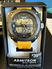 Armitron Sport Men's Watch Waterproof , YEL/BLK,