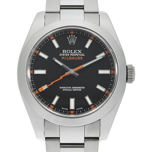 ROLEX Milgauss 116400 black V Number second hand mens