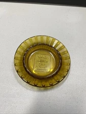 Vintage Best Western Hotel Motel 4.5" Amber Glass Ashtray