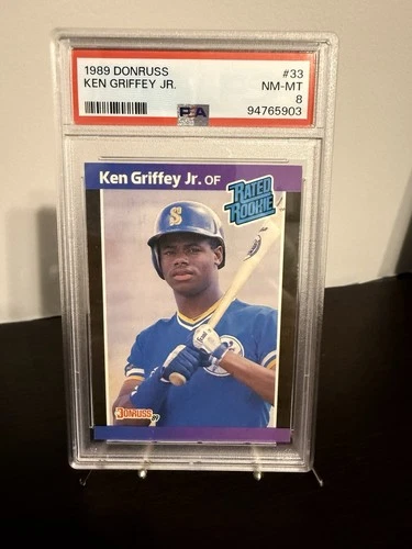 1989 Donruss the Rookies Ken Griffey Jr #3 (RC) PSA 8