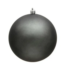 Vickerman N590687DMV 2.4 in. Pewter Matte UV Christmas Ornament Ball - 24 per...