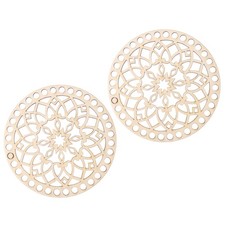 Round Wooden Basket Bottom Crochet Basket Base, 5.5" Crochet Bag Bottom, 2pcs