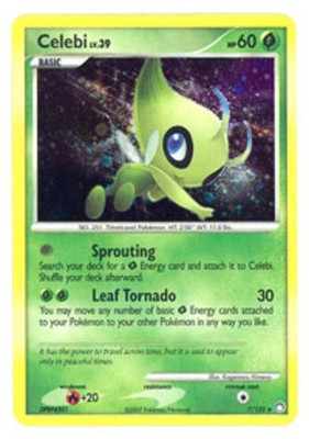Damaged Celebi - 7/123 - Holo Rare Pokemon Mysterious Treasures