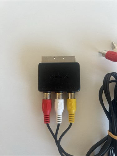 GENUINE Microsoft Original Xbox- SCART to Composite RCA AV Adapter + Cable - Picture 2 of 3