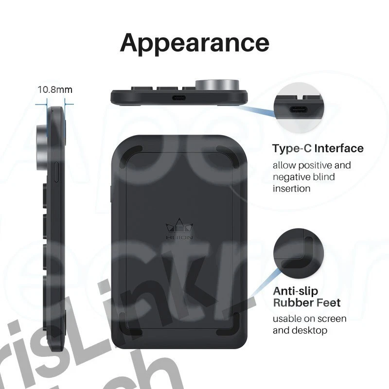 Huion K20 Keydial Compact Keyboard for Tablet/PC/Phone 18 Keys with Dial - Image 4 of 4