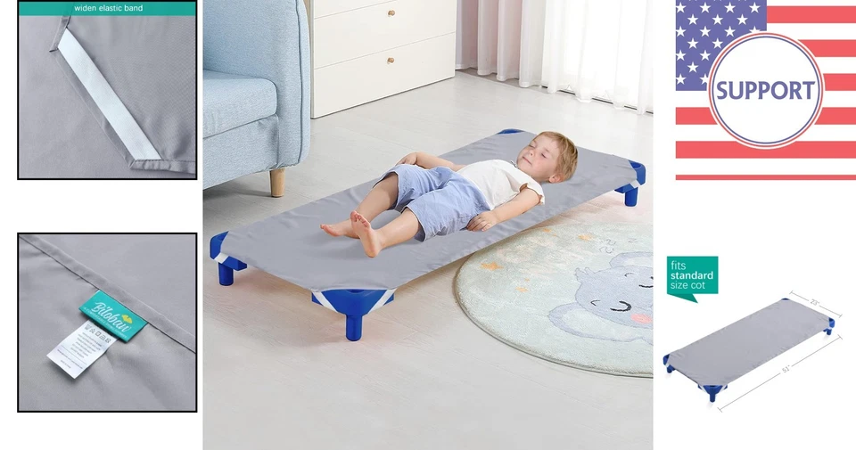 Children's Nap Time Cot Sheet 2 Pack - Soft Microfiber 23" x 51" for Comfort - Image 2 of 4