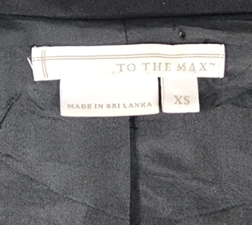 Chaqueta To The Max Mujer XS Negra Puntada Un Botón Manga Larga Y2K Blazer Foto 4 de 4