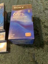 Sony VHS T-120VL/WA Premium 6 Hour VHS Blank Tapes (4) Pack Plus 4 Maxwell Shown